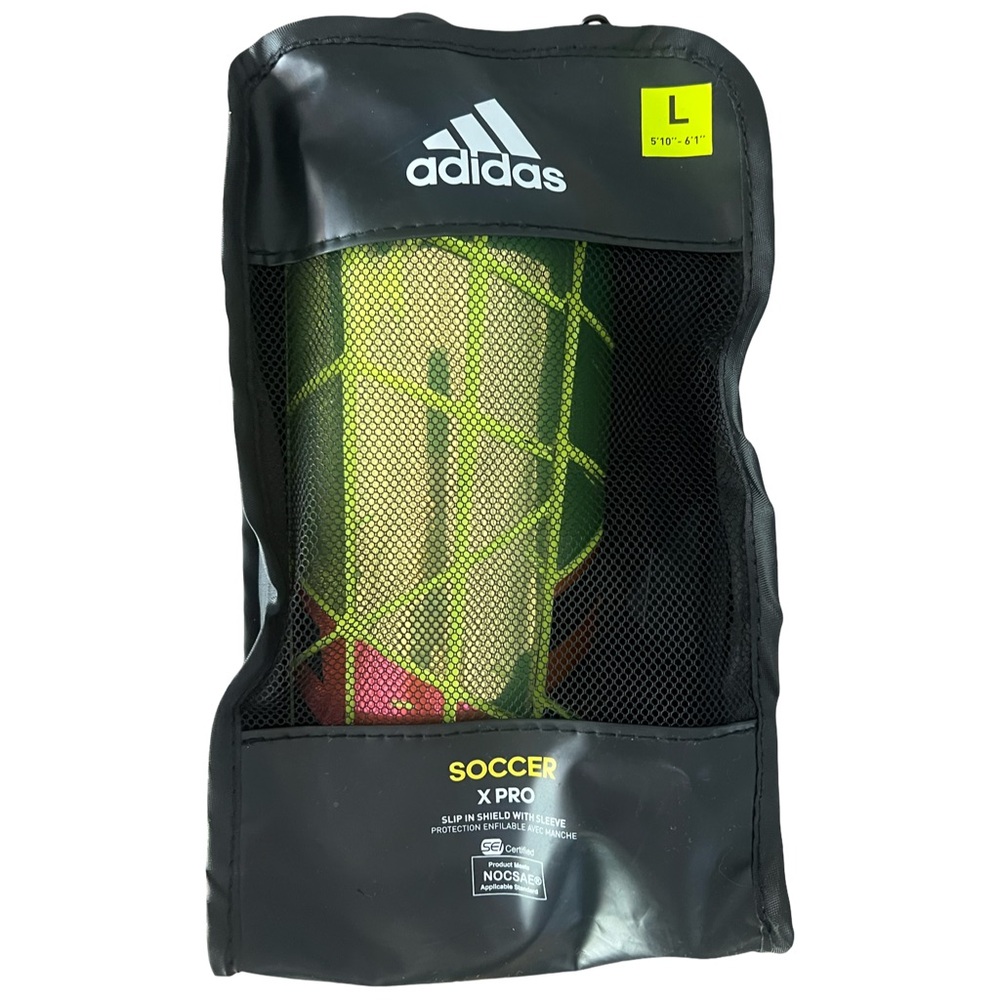 Adidas X Pro Slip In Shin Guards with Sleeves NEW